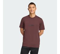 adidas Men's Essentials Linear Single Jersey TEE, Shadow Brown/Black, XL
