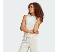 adidas Women's Essentials Linear Slim Cotton Tank, Wonder Alumina/White, L
