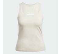 adidas Women's Essentials Linear Slim Cotton Tank, Wonder Alumina/White, XL