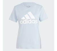 adidas Women's Essentials Logo Tee, Wonder Blue/White, XS
