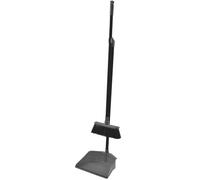 Essentials Long Handle Dustpan & Brush Grey/Black