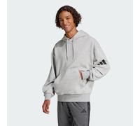 Adidas Essentials Loose Fit 3 Bar Logo French Terry Hoodie Grey XS / Regular Men