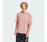 adidas Men Essentials Loose Fit 3 Bar Logo Tee White