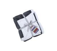 Essentials Lux Sherpa Sherpa Fleece Throw in Charcoal Essentials Charcoal