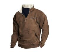 Essentials Men Black Fleece Jumpers 70Th Birthday Gifts for Men Festival Essentials Men's Autumn and Winter Fashion Half Standing Neck Zippered Cotton Sweater Outlet Clearance Uk