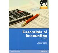 Essentials of Accounting: International Edition