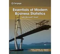 Essentials of Modern Business Statistics with MicrosoftÃ‚® ExcelÃ‚®