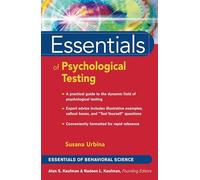 Essentials of Psychological Testing (Essentials of Behavioral Science)