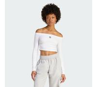ESSENTIALS RIB OFF SHOULDER Long-Sleeve Top T-SHIRT