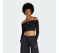 ESSENTIALS RIB OFF SHOULDER Long-Sleeve Top T-SHIRT