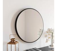 Essentials Round Black Framed Mirror 600 x 600mm