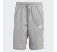 adidas Men's Essentials Single Jersey 3-Stripes Shorts, Medium Grey Heather/White, S