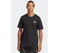Adidas - Essentials Single Jersey Embroidered Black - T-Shirt - black - S - 100% Cotton S