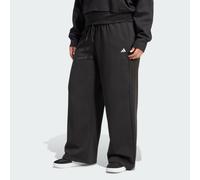 adidas Women's Essentials Small Logo Feel Cozy Open Hem (Plus Size) Pants, Black/White, XXL Plus