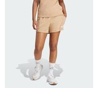adidas Women's Essentials Small Logo French Terry Cargo Shorts, Warm Sandstone/White, XS