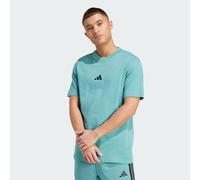 adidas - Essentials Small Logo Single Jersey Tee - T-shirt size XL, blue/turquoise