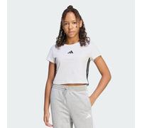 adidas Girl's Essentials Logo T-Shirt, White/Black, 11-12 Years