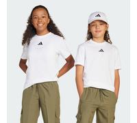 adidas Sportswear Junior Boys Essentials T-Shirt - White, White/Black, Size 11-12 Years White/Black