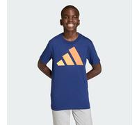 adidas Unisex Kids Essentials Big Logo T-Shirt, Dark Blue/Semi Ice Tangerine/Pure Tangerine/Pure Orange, 7-8 Years