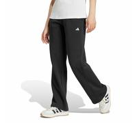 adidas Women's Essentials Small Logo Feel Cozy Open Hem Pants, Black/White, XS