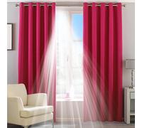 Riva Home Eclipse Blackout Eyelet Curtains, Polyester, Pink, 90 x 54 (229 x 137 cm)