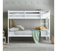 Essentials White Wooden Single Bunk Bed Frame