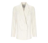 ESSENTIEL ANTWERP HOLLOW WHITE PINSTRIPED DOUBLE-BREASTED JACKET XS
