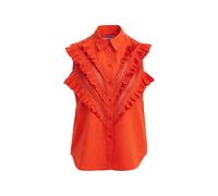Essentiel Antwerp ruffled eyelet shirt - Orange XS