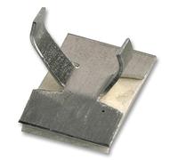 Essentra Components Aluminium CLAMP Adhesive Base Cable Clips Pack of 40, Silver, Ask-3