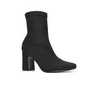 ESSEX GLAM Womens Ankle Boots Ladies Stretch Leg Block Mid Low Heel Sock Chelsea Shoe Booties Size 3-8