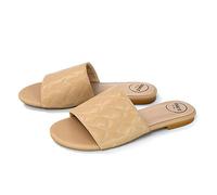 ESSEX GLAM Womens Flat Slip On Sandals Ladies Flip Flops Synthetic Leather Mule Slide Shoes Size 3 4 5 6 7 8