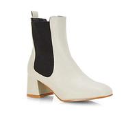 ESSEX GLAM Womens Heeled Chelsea Boots Ladies Pull On Low Heel Square Toe Elasticated Gusset Casual Fashion Ankle Booties Size