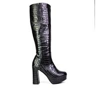 ESSEX GLAM Womens Knee High Boots Ladies Block Heel Platform Synthetic Leather Winter Shoes Size 3-8