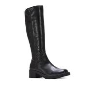 ESSEX GLAM Women's Knee High Boots Square Toe Synthetic Leather Equestrian Style Biker Riding Size 3-8
