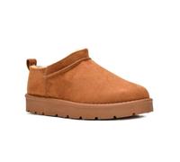 ESSEX GLAM Women's Mini Snug Boots Ladies Chestnut Faux Suede Fur Lined Warm Comfy Flexible Booties Size 7