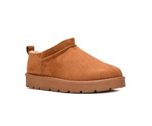 ESSEX GLAM Women's Mini Snug Boots Ladies Faux Suede Fur Lined Warm Comfy Flexible Booties Size 3-8