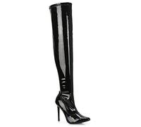 ESSEX GLAM Womens Over The Knee Thigh High Stiletto Heel Ladies Stretch Calf Boots Size 3-8