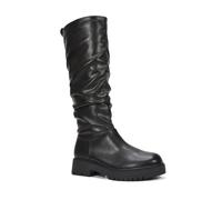 ESSEX GLAM Women's Slouchy Knee High Boots Chunky Sole Ruched Biker Riding Shoes Size 3-8