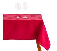 ESSEX - Tablecloth 150 x 300 cm, Xmas Stars Table Cloths, Sturdy Polyester Fabric Tablecloths, Premium Table Cloth with Multi-Purpose Cloth, Easy Clean - Red