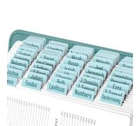 EssexWares - Arctic Blue Bible Tabs for Old and New Testament, 80 Large Print Tabs for Bible Study, Water-Resistant and Durable Index Tabs for Women and Men - 1.7" Wide