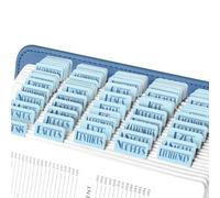 EssexWares - Art Deco Blue Bible Tabs for Old and New Testament, 80 Large Print Tabs for Bible Study, Water-Resistant and Durable Index Tabs for Women and Men - 1.7" Wide