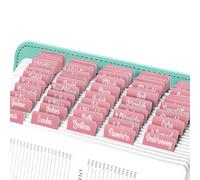 EssexWares - Heavenly Pink Rose Bible Tabs for Old and New Testament, 80 Large Print Tabs for Bible Study, Water-Resistant and Durable Index Tabs for Women and Men - 1.7" Wide