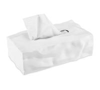Essey Wipy Cube II cosmetic tissue box, rectangular tissue dispenser, design tissue box, white