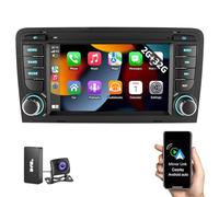 ESSGOO 2+32G Android 14 2 DIN Car Stereo Radio For Audi A3 RS3 8P 2003-2011,with Wireless Carplay and Android Auto,7 inch Touchscreen Bluetooth FM GPS SWC Navi WiFi + AHD Camera & DAB+ BOX
