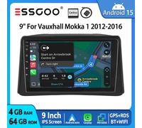 ESSGOO 9" Carplay Android auto For For Vauxhall Mokka 1 2012-2016 Android 15 Car Stereo Radio GPS NAVI WIFI Mirror Link FM BT FM 4-64G With DAB BOX