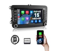 ESSGOO Android 15 4+64G Wireless CarPlay Androidd Auto Car Stereo Radio For VW Caddy Golf MK5 6 Polo Passat Seat RCD330,2 Din Bluetooth Radio mit 7 Inch Touchscereen FM RDS GPS WiFi Navi
