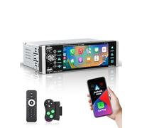 ESSGOO Sing Din Car Stereo with Wireless Carplay and Android Auto, 5.1 Inch Single Din HD IPS Touchscreen Auto Radio Receiver with Bluetooth Voice Control FM Mirror Link