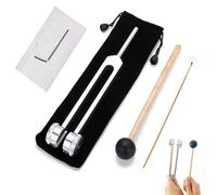 Esshogo 128 Hz Healing Tuning Fork, Neurological Tuning Fork, Provides Precise Frequency Response, With A Silicone Hammer And A Cleaning Cloth Packed In A Soft Velvet Bag