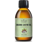 Essican Purelife Castor Oil Organic Hexane Free Glass Bottle 100ml (Pack of 1)- Pure Organic Castor Oil Cold Pressed Natural for Healthy Skin Face Body Eyelashes Brow Hair Growth Vitamin E