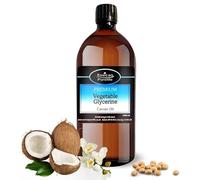 Essican Purelife Liquid Glycerin for Skin 1000ml, Pure Glycerine for Skin & Hair Oil for Dry Hair, Multi-Purpose Vegetable Glycerine for Cleaning, Natural Scalp Moisturiser Oils for Hydration